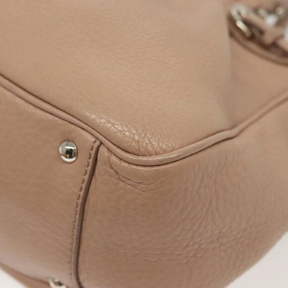 Salvatore Ferragamo Gancini Hand Bag Leather Pink Silver Auth 138865 - Picture 11 of 16